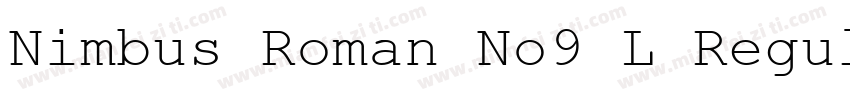 Nimbus Roman No9 L Regular字体转换